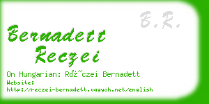 bernadett reczei business card